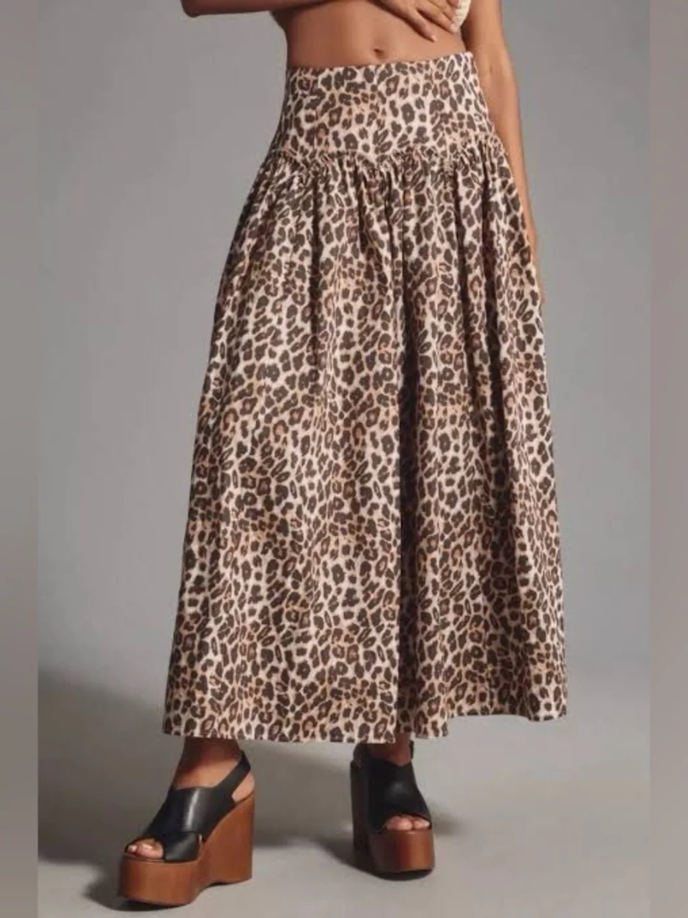 ANTHROPOLOGIE MARE MARE BASQUE WAIST MAXI SKIRT
